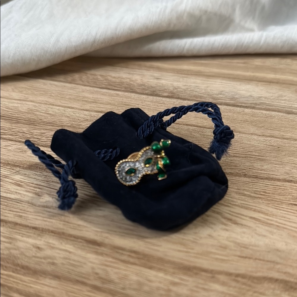 Swarovski Green and Gold Mystical Brooch